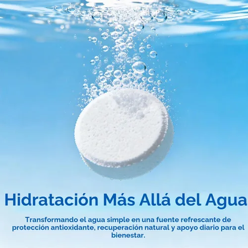 Vista 3 de Tabletas de agua de hidrógeno - Tableta de hidrógeno molecular de 16 PPM - 200 mg de magnesio - Tabletas de hidrógeno de disolución rápida para agua