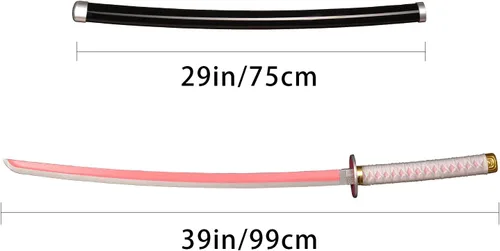 Vista 2 de SV Anime Demon Slayer Sword Katana 41 Inch Decorative Collectible Gift Cosplay Sword，Various Styles Available
