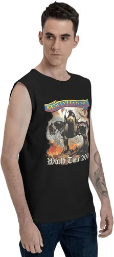 Vista 4 de DRFTGV Camisetas sin mangas para hombre, camiseta sin mangas para entrenamiento, gimnasio, camiseta muscular, color negro