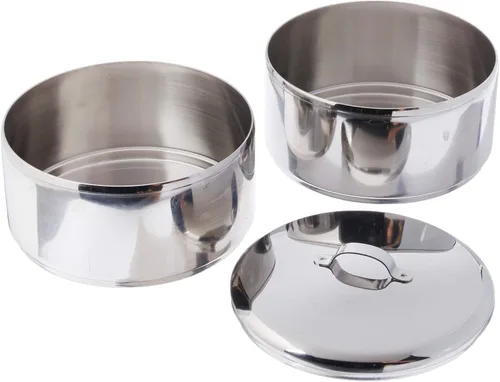 Vista 2 de Zebra marca, portador de alimentos de acero inoxidable 5.5 in x 2 niveles calidad premium