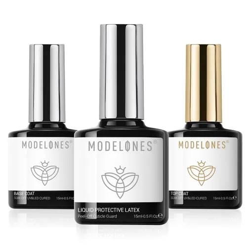 Vista 9 de modelones Juego de capa base de gel con deshidratador de uñas e imprimación 3 en uno Imprimación deshidratadora de uñas 3 en uno y capa base superior