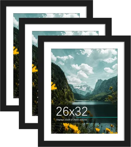 Vista 77 de Picrit Paquete de 3 portarretratos de 20 x 20 pulgadas, póster de 16 x 16 pulgadas con paspartú o de 20 x 20 pulgadas sin paspartú para montaje