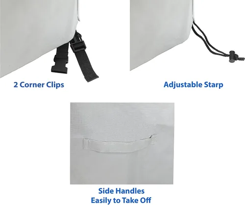 Vista 4 de Simple Houseware Funda de sofá modular en forma de V para patio, impermeable, 600D resistente, 100 pulgadas de ancho