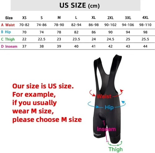Vista 6 de Darevie Pantalón corto de ciclismo para hombre, acolchado de gel 4D, transpirable, para ciclismo, a prueba de golpes, pantalones cortos de ciclismo