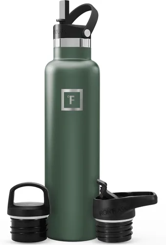Vista 55 de IRON °FLASK Botella de agua de boca estrecha de 24 onzas con boquilla Aurora
