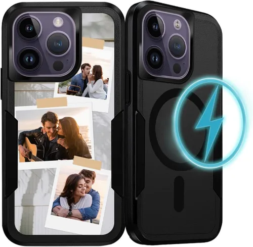 Vista 17 de Funda de teléfono personalizada para iPhone 17 Air 16 15 14 13 Pro Max Plus 12 11 con MagSafe funda magnética personalizada para teléfono celular
