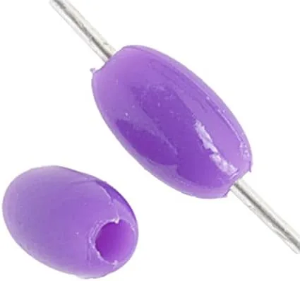 Vista 2 de John Bead Rosario 0.315x0.197 in, Plástico Morado Oscuro
