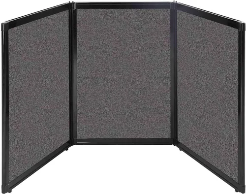 Vista 30 de Versare Pantalla plegable de mesa Partición de 3 paneles Divisor de espacio de trabajo portátil ligero Negro 78 x 24 pulgadas