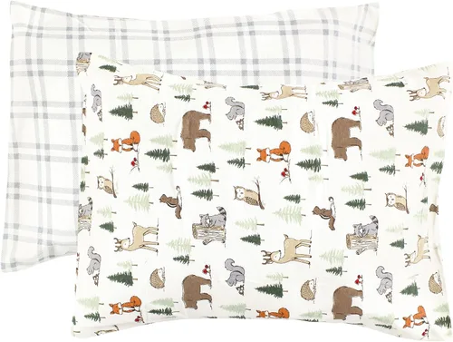 Vista 18 de Hudson Baby Funda de almohada unisex de algodón para bebé, Animal Adventure, talla única