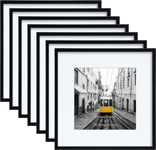 Vista 38 de Giftgarden - Juego de 7 marcos para fotos de 4 x 6 pulgadas, color negro, marcos para fotos de 4 x 6 pulgadas para pared o mesa