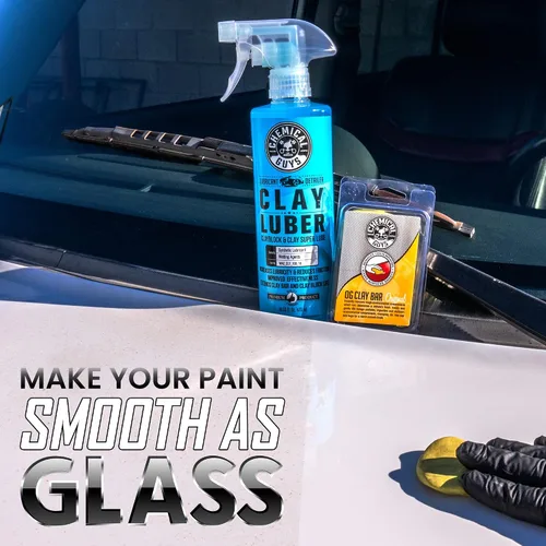 Vista 7 de Chemical Guys, Kit combinado de barra de arcilla y lubricante para pintura