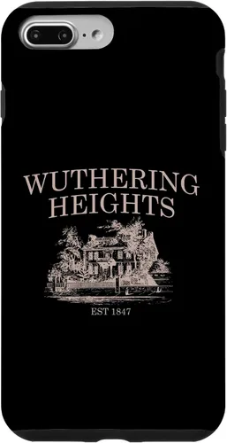 Vista 9 de iPhone 14 Cumbres borrascosas, Catherine Earnshaw y Heathcliff, funda Bronte