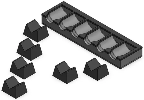 Vista 32 de MagAttach Organizadores de Extensión de Dados (1/2", Negro/Negro)