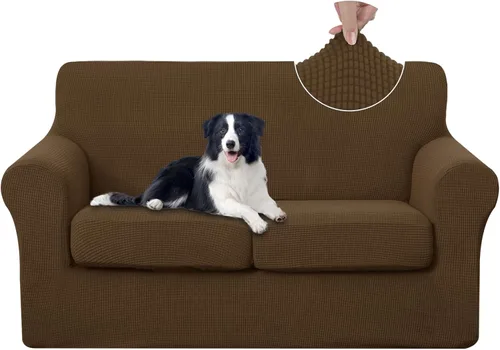 Vista 36 de U-NICE HOME Funda elástica para sofá de 3 piezas, funda de sofá lavable con cojín de asiento individual para sofá de 2 cojines, apta para mascotas