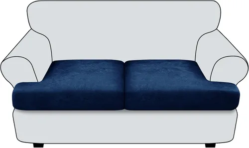 Vista 124 de Funda de cojín para sofá con aspecto de cuero, 1 unidad, elástica, para sala de estar, funda de cojín individual para sofá, protector de asiento