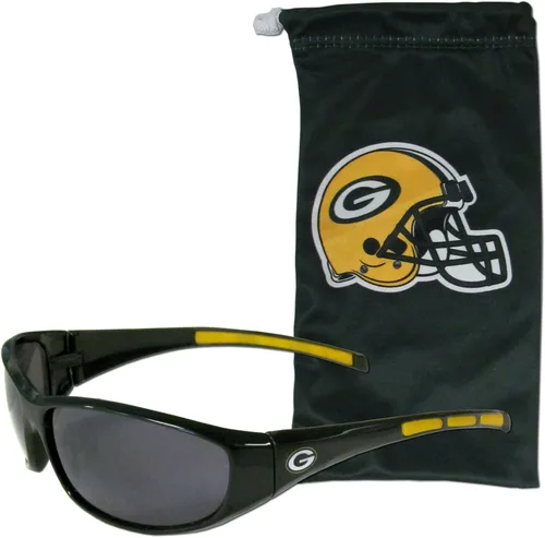 Vista 15 de Siskiyou NFL Unisex Wrap Sunglasses and Bag Set
