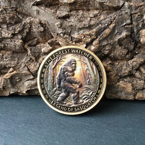 Vista 5 de Sasquatch Forest Wilderness Legend Challenge Coin 1.57