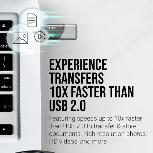 Vista 5 de PNY Unidad USB 3.0 Turbo Attaché 3 de 256 GB, paquete de 2