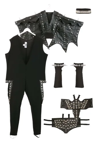 Vista 2 de Disfraz auténtico de demonio Gene Simmons talla extra Multicolor