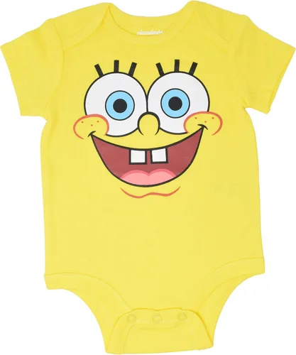 Vista 4 de Nickelodeon Bob Esponja Squarepants - Paquete de 3 mamelucos para bebé
