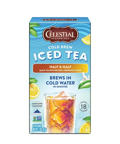 Vista 10 de Celestial Seasonings Té helado Cold Brew, Citrus Sunrise, sin cafeína, 18 bolsas de té (paquete de 6)