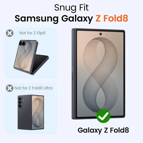Vista 2 de GOODVISH Funda magnética para Samsung Z Fold 8 con protección de bisagra de Negro