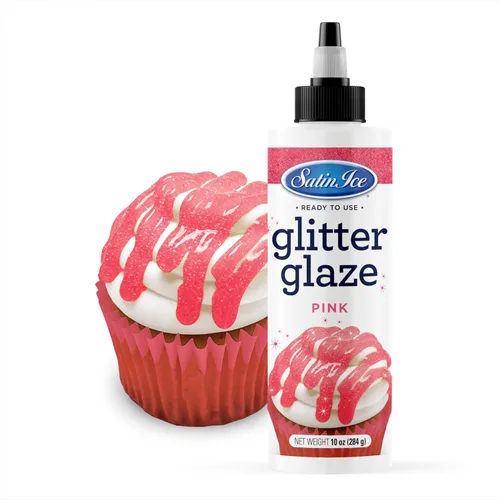 Vista 12 de Satin Ice Esmalte de purpurina negra (botella de 10 onzas) para decorar pasteles, cupcakes, brownies y donas