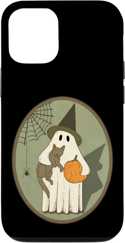 Vista 26 de iPhone 16 Vintage Ghost with Cat Halloween Graphic Case