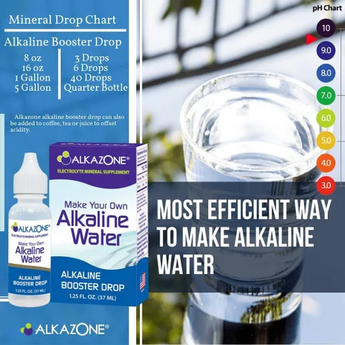 Vista 8 de Alkazone Haz tu propia agua alcalina 1 paquete hace 20 galones Gota de refuerzo alcalina Paquete de 3 unidades de 1.25 onzas