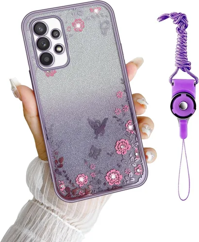 Vista 20 de Funda para Samsung Galaxy S8, Samsung S8 para mujer, cambio gradual con purpurina, cristal suave, TPU mariposa, floral, corazón, transparente, funda