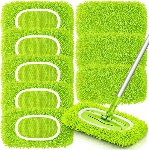 Vista 11 de Unoutur Paños de barrido en seco reutilizables de microfibra Compatibles con Swiffer Sweeper Mopa de limpieza con repuestos de almohadillas