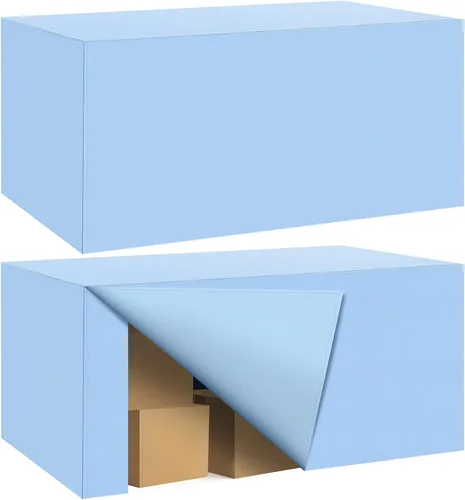 Vista 34 de Paquete de 2 manteles ajustados para mesa rectangular de 4 pies, 48 x 24 pulgadas, cubiertas de mesa verde manzana, tela de poliéster resistente al