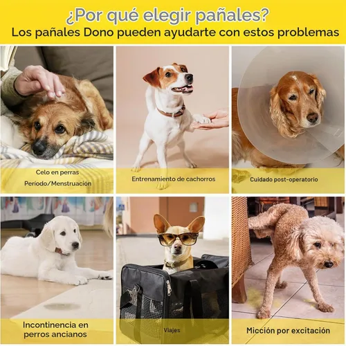 Vista 7 de Dono Pañales desechables para perros hembra, talla XS, 96
