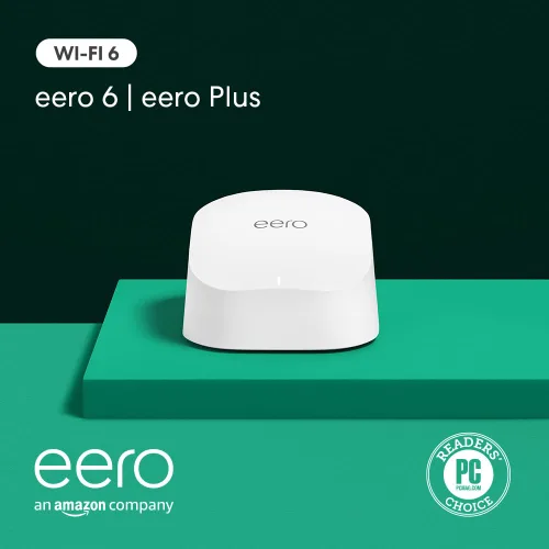 Vista 9 de Extensor de wifi Amazon eero 6 con 1 mes gratis de eero Plus (renovación automática): Agrega hasta 1500 pies cuadrados de cobertura Wi-Fi 6 a tu red