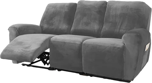 Vista 14 de NORTHERN BROTHERS Fundas para sillas reclinables, fundas elásticas para sofá reclinable, fundas de terciopelo para silla Lazy Boy, funda de sofá