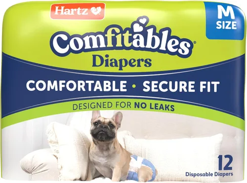 Vista 17 de ¡Nuevo! Hartz Comfitables Pañales desechables para perros, talla XXS, 12 unidades, ajuste cómodo y seguro, fáciles de colocar, súper absorbentes