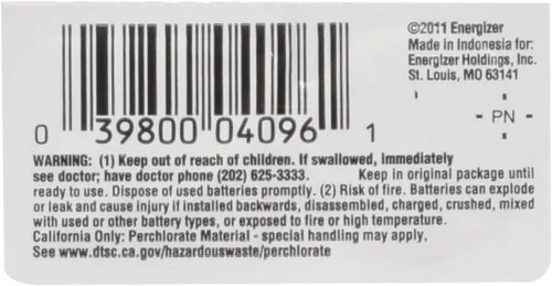 Vista 2 de Energizer -Eveready 04096 - Batería de reloj con botón de litio de 3 voltios (ECR1632BP (CR1632))