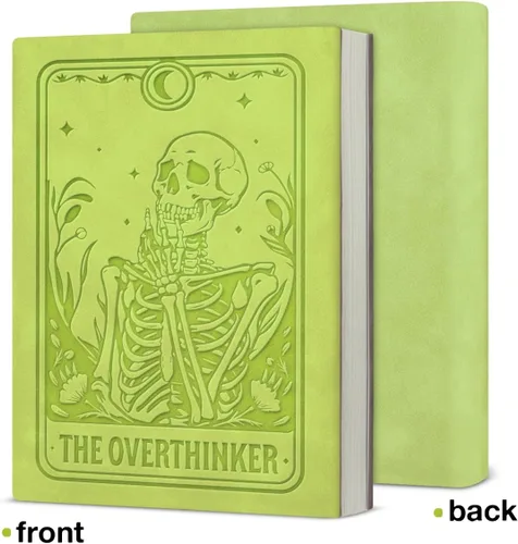 Vista 7 de Cuaderno de esqueleto gótico, diario sobrepensador, color verde claro