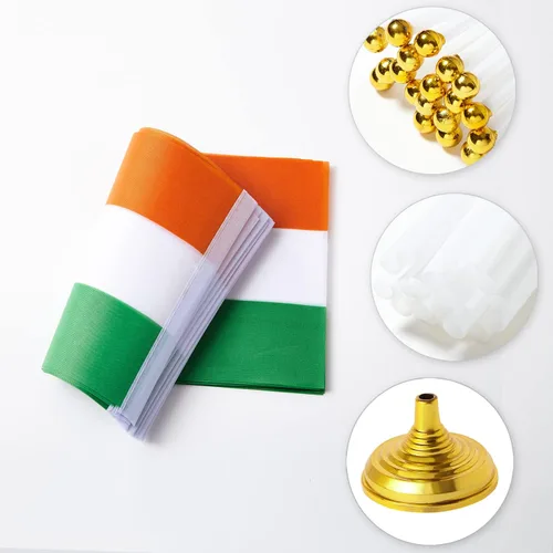 Vista 3 de ZXvZYT Bandera india de escritorio pequeña bandera india pequeña bandera india de mesa con base de soporte para decoración (paquete de 12)