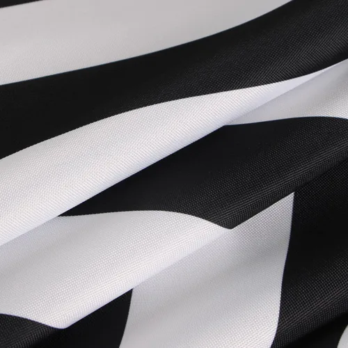 Vista 5 de Stripe Outdoor Tablecloth Water Resistant Polyester Fabric Table Cover with Zipper Umbrella Hole for Garden Patio Tabletop 60x84inch Rectangle,Black