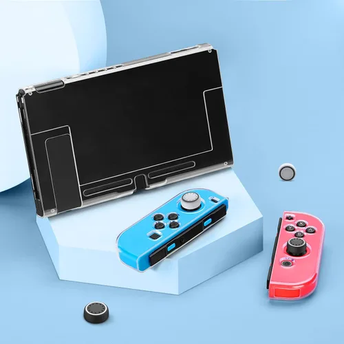 Vista 6 de JINGDU Funda protectora compatible con Switch NS 2017, accesorios de cubierta de TPU acoplable para consola de interruptores y Grip Joy-Con