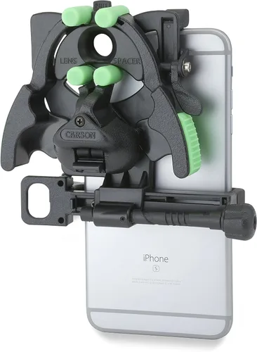 Vista 9 de Carson HookUpz 2.0 universal para smartphone, adaptador óptico para prismáticos, catalejos, telescopios, microscopios, monoculars y más (IS-200)