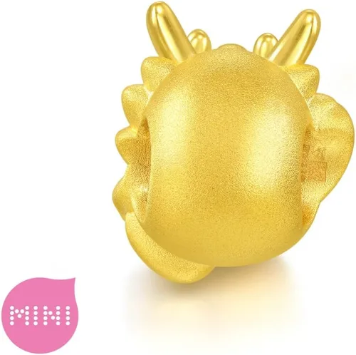 Vista 3 de CHOW SANG SANG 999 24K oro sólido mini encanto Maneki Usagi Dragon Charm pulsera para mujer 94301C, Metal