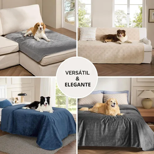 Vista 9 de Bedsure Funda de cama impermeable lavable para perros, manta impermeable para sofá y cama individual, protector ligero de muebles para mascotas