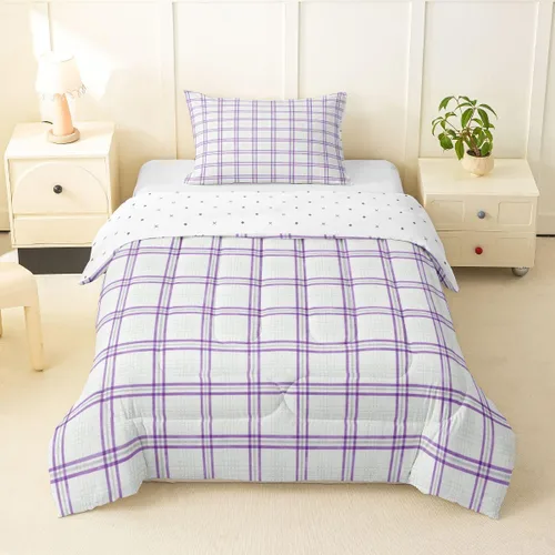 Vista 31 de Manfei Geometric Triangle Twin Size Bedding Set with 1 Pillowcase - Triangles Bedding Set for Kids Boys Girls Bedroom,Modern Simple 2 Pieces All