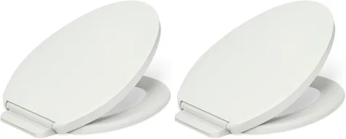 Vista 23 de KOHLER K-26801-0 Impro ReadyLatch Quiet Close Elongated Toilet Seat, White Toilet Seat, Grip-Tight Bumpers, New Home Essentials, Slam Prevention
