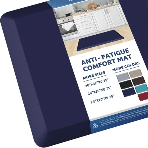 Vista 47 de KitchenClouds Alfombra de Cocina Acolchada Anti Fatiga 17.3"x28" Impermeable, Antideslizante, Alfombras de Pie y Comodidad para Escritorio/Piso