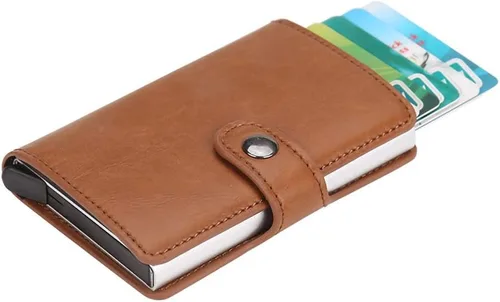 Vista 8 de Tarjetero de crédito Slim Wallet Front Pocket Protector Pop Up Design Aluminio hasta 7