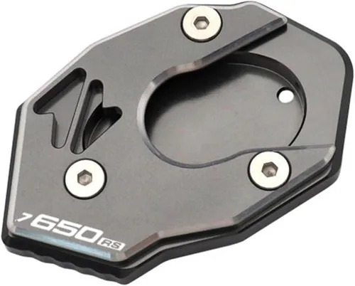 Vista 10 de Moto Kickstand - Extensión de pie lateral para Kawasaki Z900SE Z900 Z650RS Z 900SE 900 650RS Soporte Ampliar Placa de soporte (Color A: Negro)