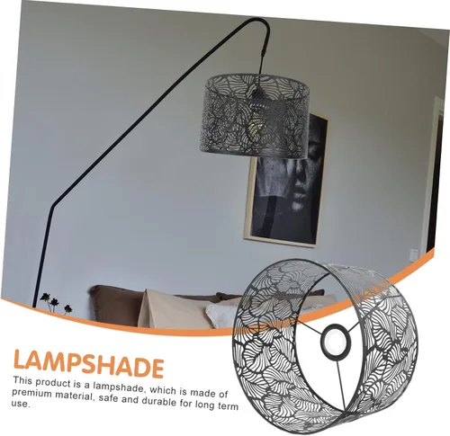 Vista 9 de Uonlytech Lámpara de pared de repuesto para lámpara de araña: pantalla de metal negro, lámpara tallada de mesa, lámpara de escritorio para lámpara